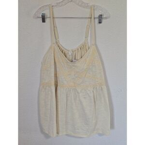 NWT Thread & Clover Tank Top Shirt  Eggnog  Womens Plus Sz 1X